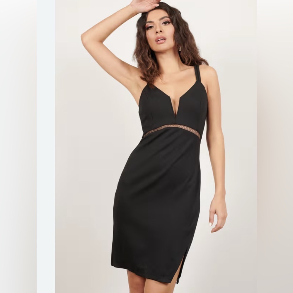 Astr the Label plunge neck sheath dress in size Small